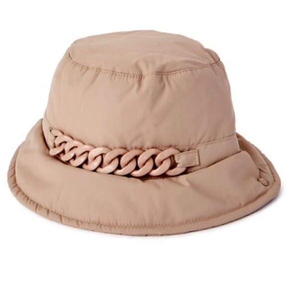 NWT Madden NYC Puffer Bucket Hat with Chain Detail. - Picture 1 of 7